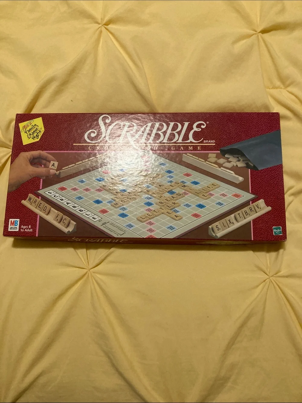 Scrabble Crossword Game - Scrabble Brand Red Box with Tan Tiles